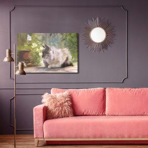 Peinture sur toile Un Chat Parmi Le Vert, Comme Peint – Image 4