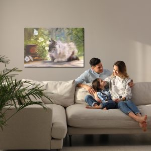 Peinture sur toile Un Chat Parmi Le Vert, Comme Peint – Image 7