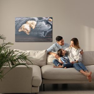Peinture sur toile Chaton Roux Endormi – Image 7