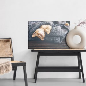 Peinture sur toile Chaton Roux Endormi – Image 6