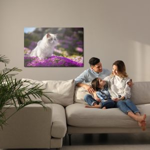 Peinture sur toile Chat Ragdoll Parmi Les Fleurs – Image 7