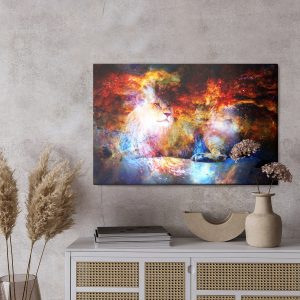 Peinture sur toile Lion Dans L'espace – Image 3