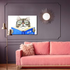 Peinture sur toile Un Chat Qui Lit – Image 4