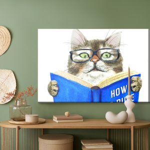 Peinture sur toile Un Chat Qui Lit – Image 5