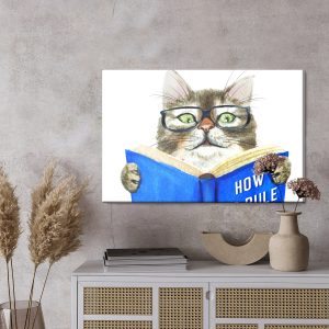 Peinture sur toile Un Chat Qui Lit – Image 3