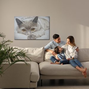 Peinture sur toile Chat Gris Comme Peint – Image 7