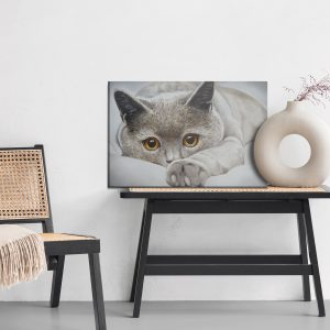Peinture sur toile Chat Gris Comme Peint – Image 6