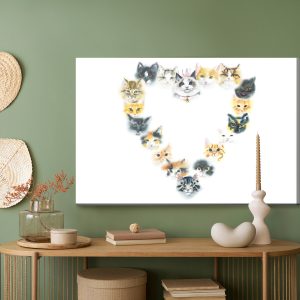 Peinture sur toile Coeur De Chatons – Image 5