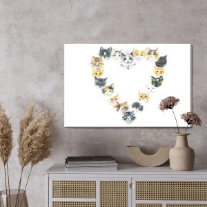Peinture sur toile Coeur De Chatons – Image 3