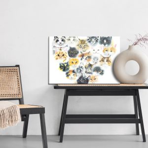 Peinture sur toile Coeur De Chats – Image 6