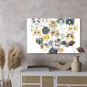 Peinture sur toile Coeur De Chats – Image 3