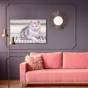 Peinture sur toile Chat Au Piano – Image 4
