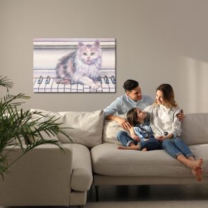Peinture sur toile Chat Au Piano – Image 7