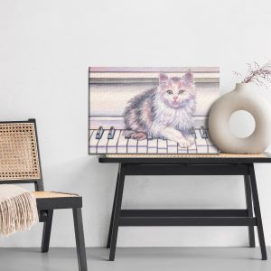 Peinture sur toile Chat Au Piano – Image 6