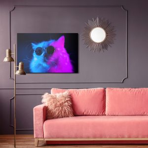 Peinture sur toile Chat Avec Des Lunettes De Soleil – Image 4