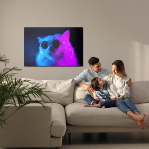 Peinture sur toile Chat Avec Des Lunettes De Soleil – Image 7