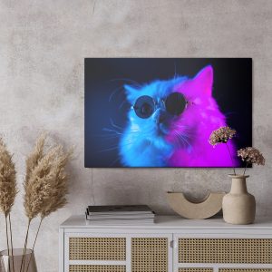 Peinture sur toile Chat Avec Des Lunettes De Soleil – Image 3