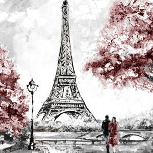 Peinture sur toile Paris Plein De Romantisme – Image 1