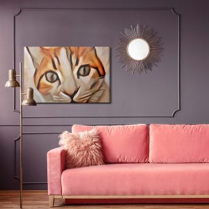 Peinture sur toile Portrait D'un Chat Comme Peint – Image 4