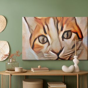 Peinture sur toile Portrait D'un Chat Comme Peint – Image 5