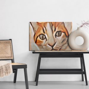 Peinture sur toile Portrait D'un Chat Comme Peint – Image 6