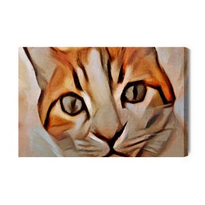 Peinture sur toile Portrait D'un Chat Comme Peint – Image 2