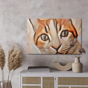 Peinture sur toile Portrait D'un Chat Comme Peint – Image 3