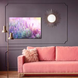 Peinture sur toile Lavande En Fleurs 3D – Image 4