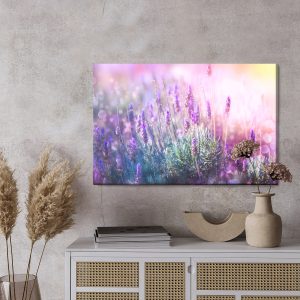 Peinture sur toile Lavande En Fleurs 3D – Image 3