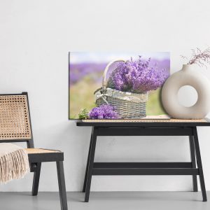 Peinture sur toile Panier Avec Des Fleurs De Lavande – Image 6