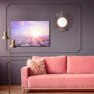 Peinture sur toile Champ De Lavande Pastel – Image 4