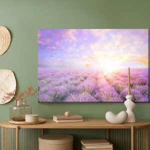 Peinture sur toile Champ De Lavande Pastel – Image 5
