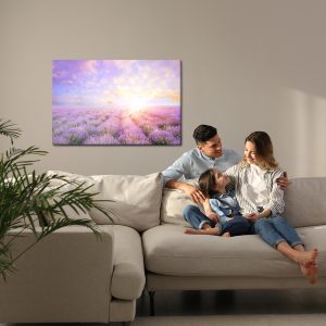 Peinture sur toile Champ De Lavande Pastel – Image 7