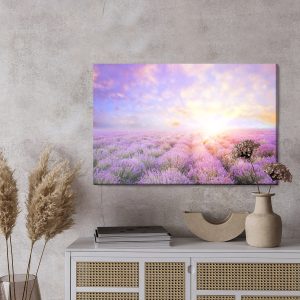 Peinture sur toile Champ De Lavande Pastel – Image 3