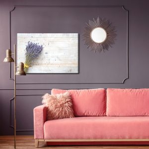 Peinture sur toile Lavande Sur Fond De Planches De Bois – Image 4
