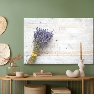 Peinture sur toile Lavande Sur Fond De Planches De Bois – Image 5