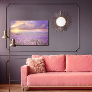 Peinture sur toile Beau Paysage De Lavande 3D – Image 4