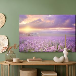 Peinture sur toile Beau Paysage De Lavande 3D – Image 5