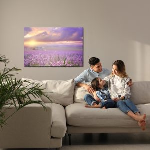 Peinture sur toile Beau Paysage De Lavande 3D – Image 7