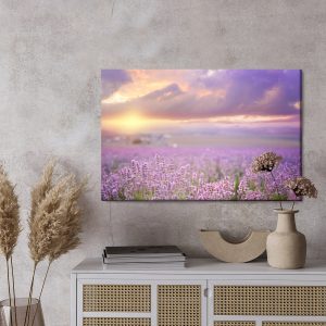 Peinture sur toile Beau Paysage De Lavande 3D – Image 3
