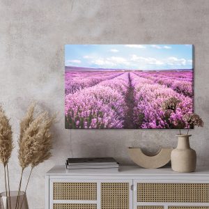 Peinture sur toile Champ De Lavande En Fleurs 3D – Image 3