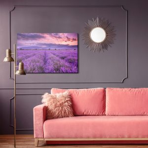Peinture sur toile Beau Paysage De Lavande 3D – Image 4