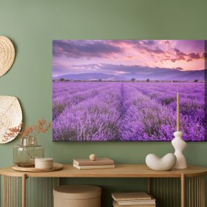 Peinture sur toile Beau Paysage De Lavande 3D – Image 5