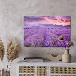 Peinture sur toile Beau Paysage De Lavande 3D – Image 3