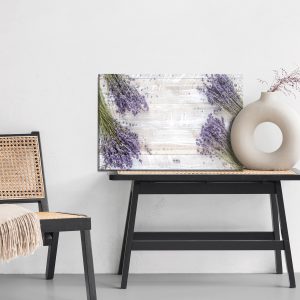 Peinture sur toile Fleurs De Lavande Sur Fond De Planches De Bois – Image 6