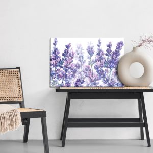 Peinture sur toile Lavande Aquarelle Sur Fond Blanc – Image 6