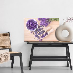 Peinture sur toile Lavande Fraîche Et Séchée Sur Un Fond En Bois – Image 6