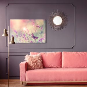 Peinture sur toile Papillons Et Fleurs De Lavande – Image 4