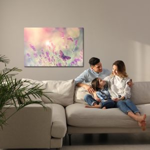 Peinture sur toile Papillons Et Fleurs De Lavande – Image 7