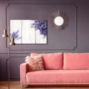 Peinture sur toile Fleurs De Lavande Sur Un Fond En Bois – Image 4